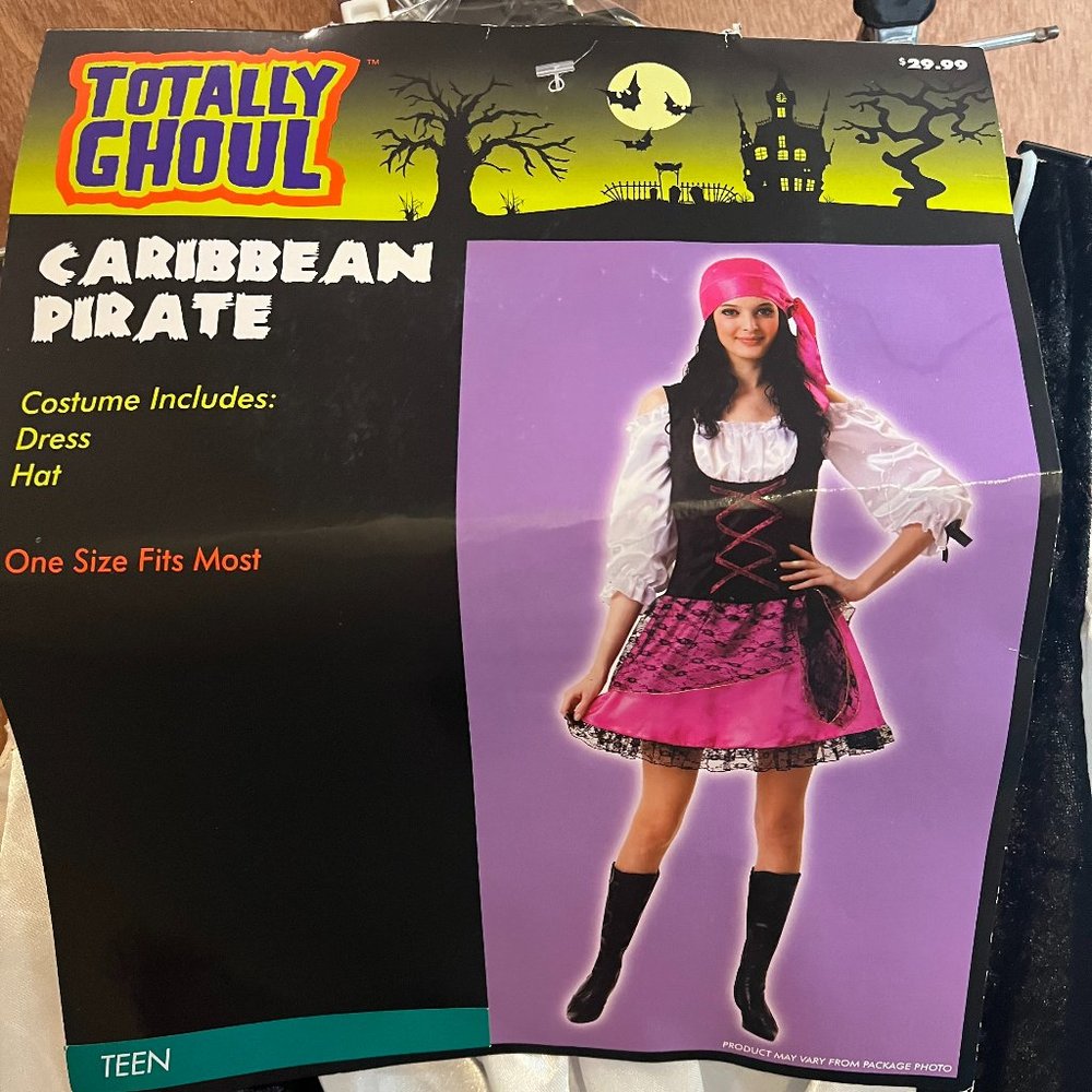 Girl's Caribbean Pirate Halloween costume New for teens